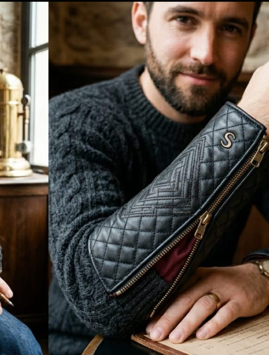 Manchette Biker en Simili Cuir – Style Brut & Élégant