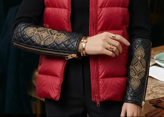 Manchette Biker en Simili Cuir – Style Brut & Élégant